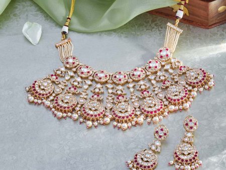 Kundan Necklace 167022 on Sale