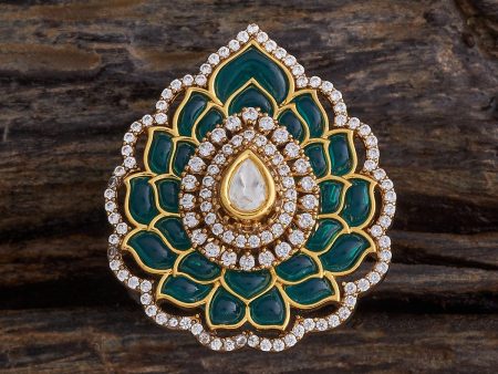 Kundan Finger Ring 179685 For Discount