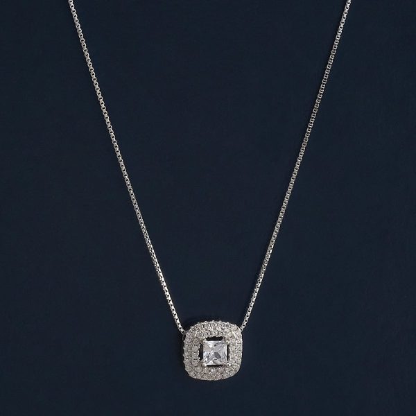 92.5 Silver Pendant with Chain  183303 For Discount