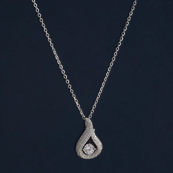 92.5 Silver Pendant with Chain  183169 For Sale