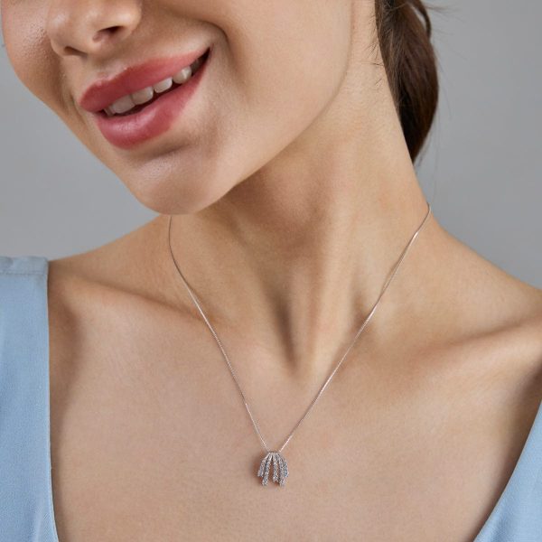 92.5 Silver Pendant with Chain  183001 For Discount