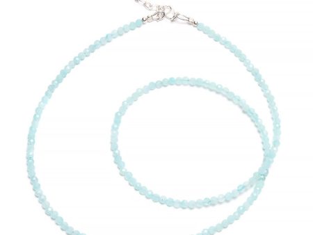 Amazonit, tunt halsband fasettslipat For Discount