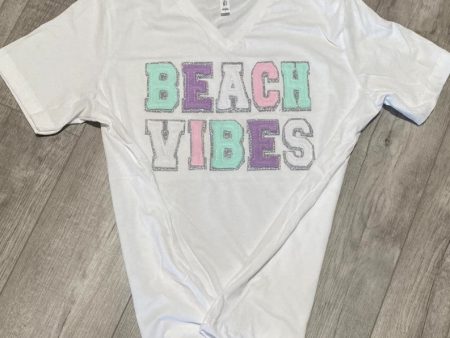 Double Stacked BEACH VIBES Shirt - 2023 on Sale