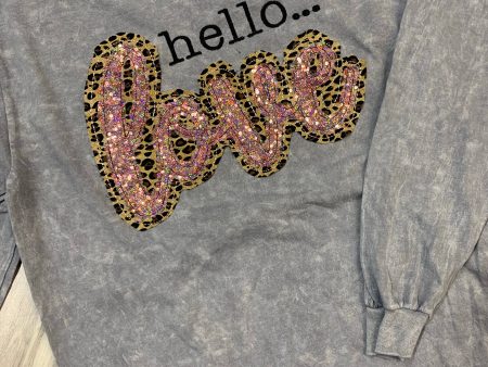 Hello Love Double Stacked Leopard and Sequins Tee - 2022 on Sale