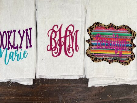 Burp Rag Set - 5 Monogrammed Burp Cloths For Cheap